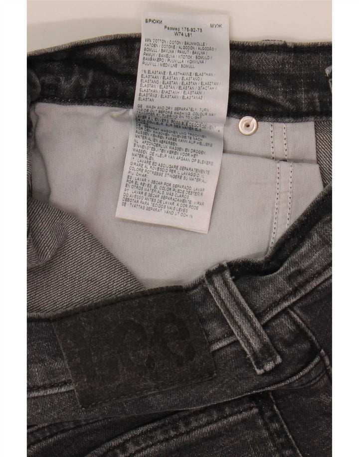 Lee Mens Rider Slim Jeans W29 L29 Grey Cotton