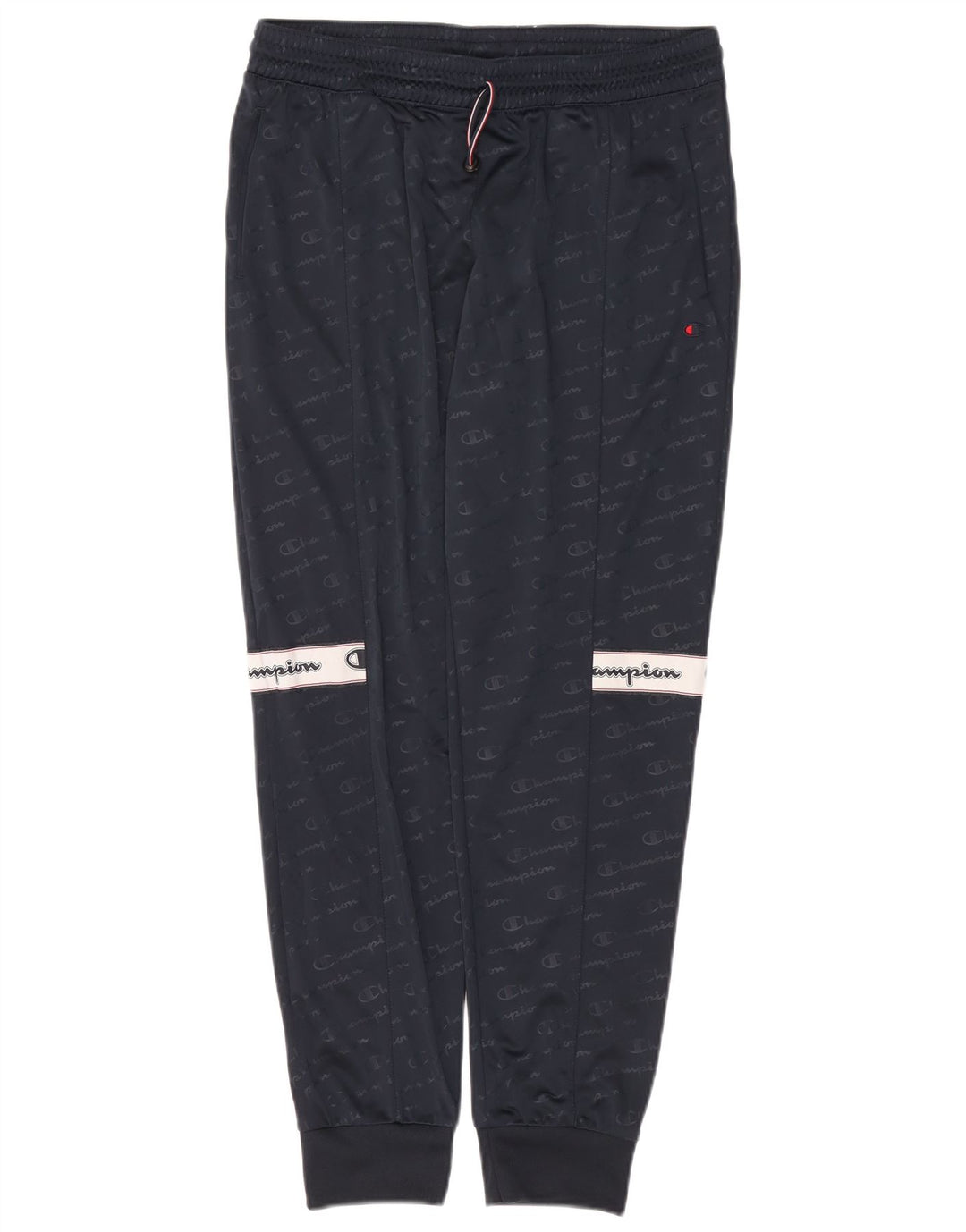 Champion Mens Graphic Tracksuit Trousers Joggers Large  Navy Blue Polyester
