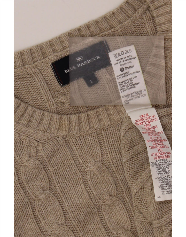 Marks & Spencer Mens Blue Harbour Crew Neck Jumper Sweater Large Grey