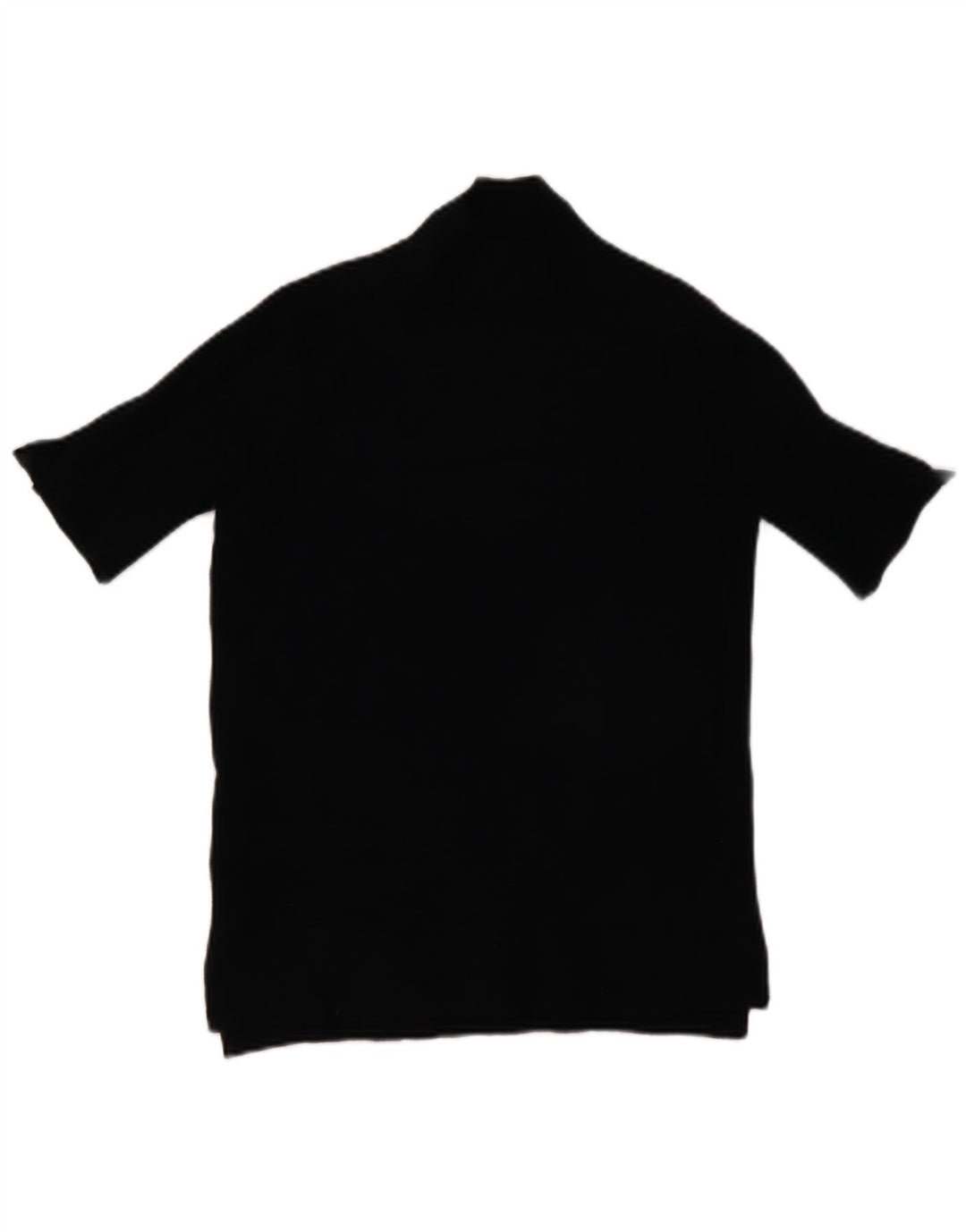 Zara Womens Knit Short Sleeve Top UK 12 Medium Black Viscose