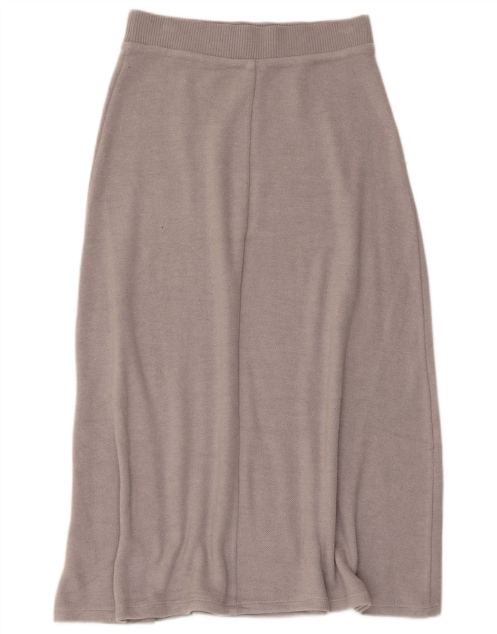Zara Womens Knit Flared Skirt Small W26 Grey Viscose