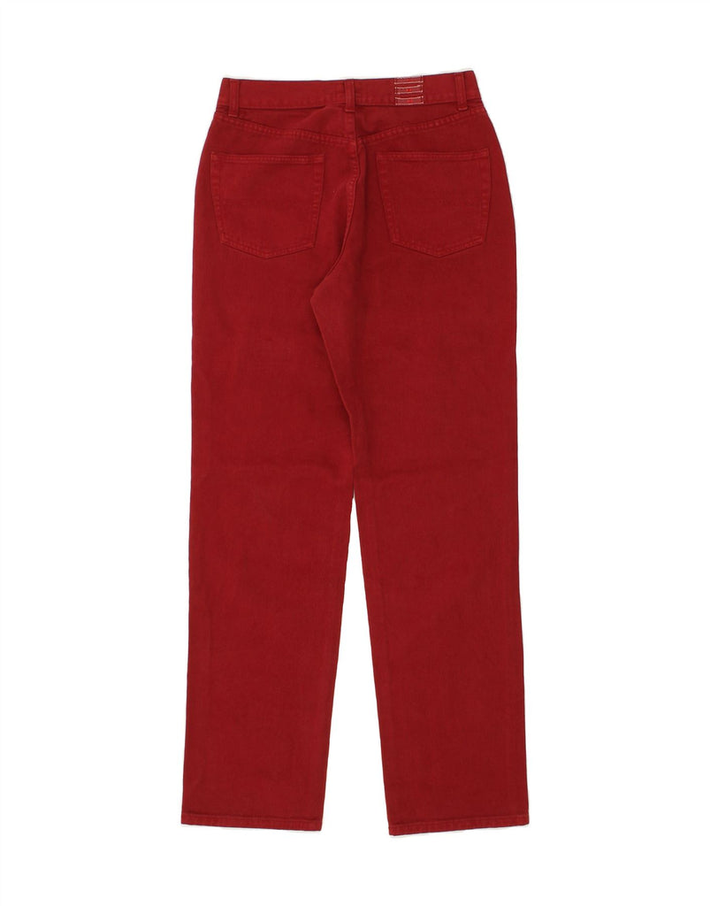 VINTAGE Womens High Waist Straight Jeans W28 L32 Red Cotton Vintage Vintage and Second-Hand Vintage from Messina Hembry 