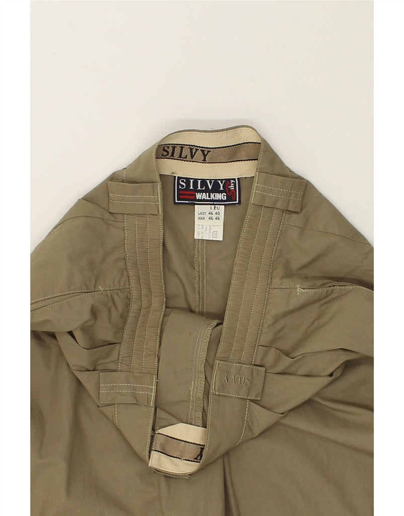 SILVY Mens Pegged Chino Shorts IT 46 Small W30  Green Cotton | Vintage Silvy | Thrift | Second-Hand Silvy | Used Clothing | Messina Hembry 