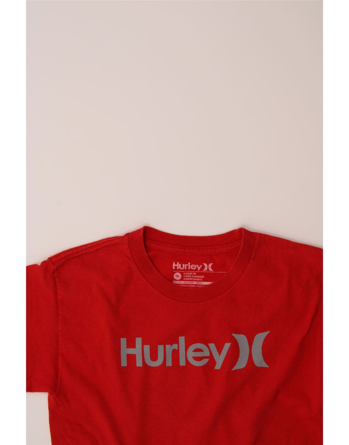 HURLEY Boys Graphic T-Shirt Top 13-14 Years Medium Red Cotton Vintage Hurley and Second-Hand Hurley from Messina Hembry 