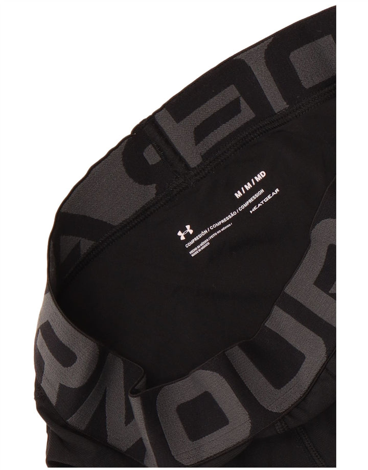 Under Armour Mens Heat Gear Graphic Capri Leggings Medium  Black