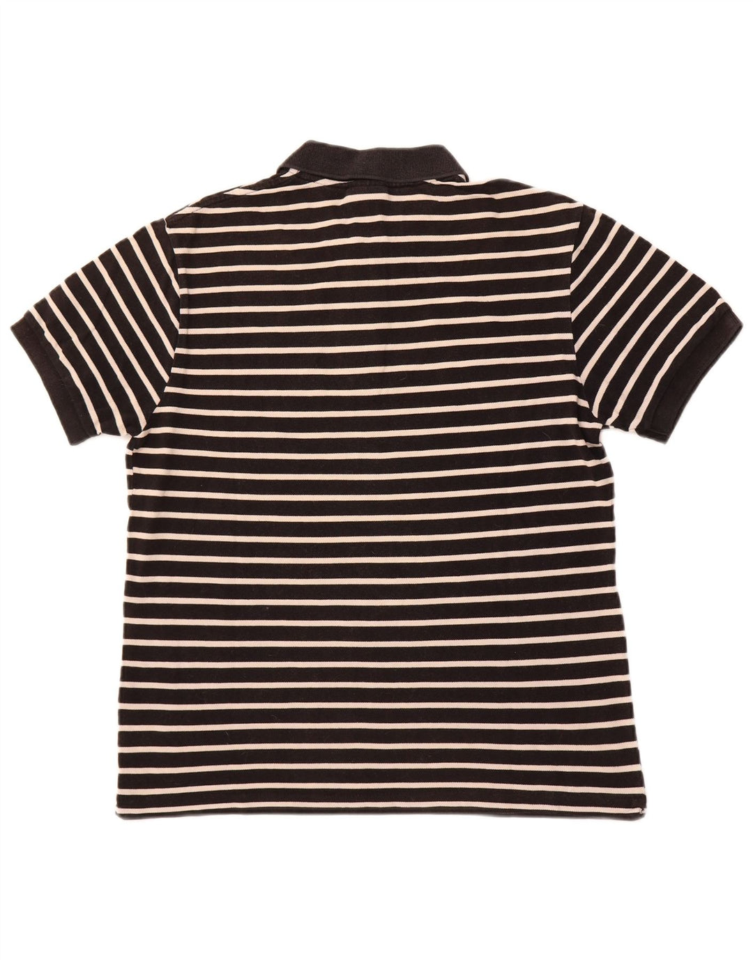 LACOSTE Mens Polo Shirt Size 6 XL Black Striped Cotton