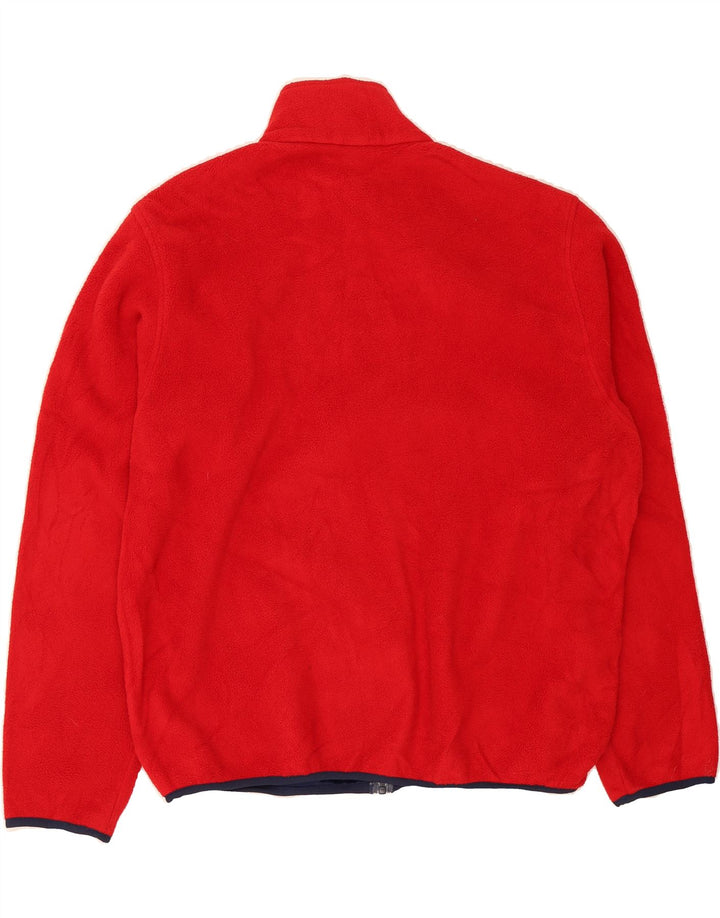 L.L.BEAN Mens Fleece Jacket UK 42 XL Red Polyester Vintage L.L.Bean and Second-Hand L.L.Bean from Messina Hembry 