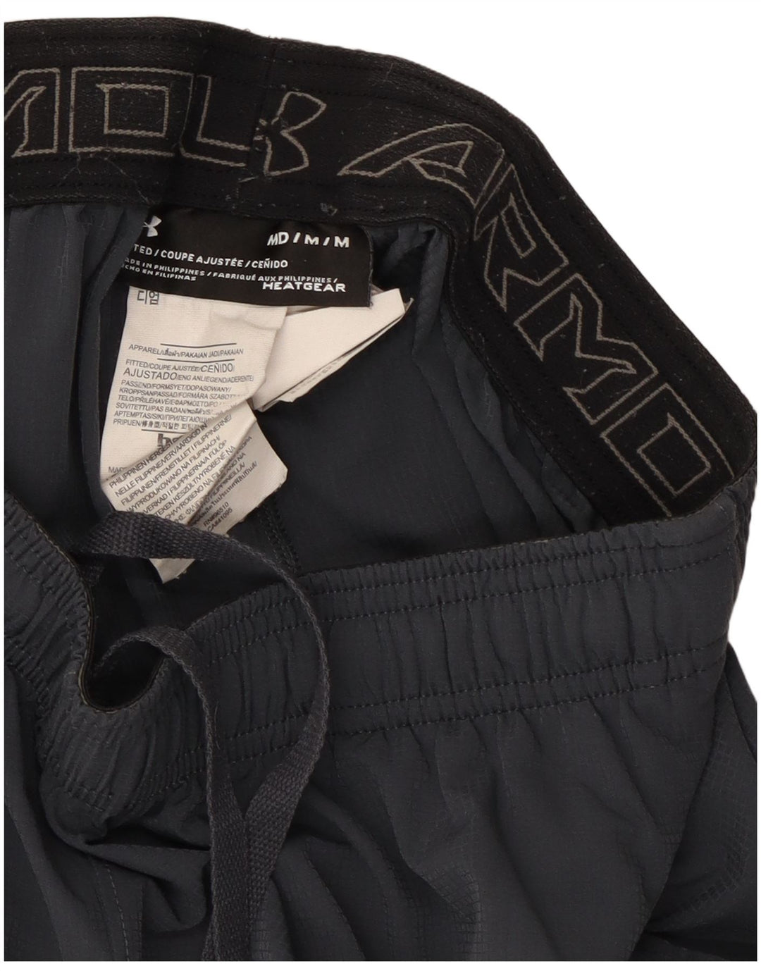 Under Armour Mens Heat Gear Sport Shorts Medium Grey Polyester