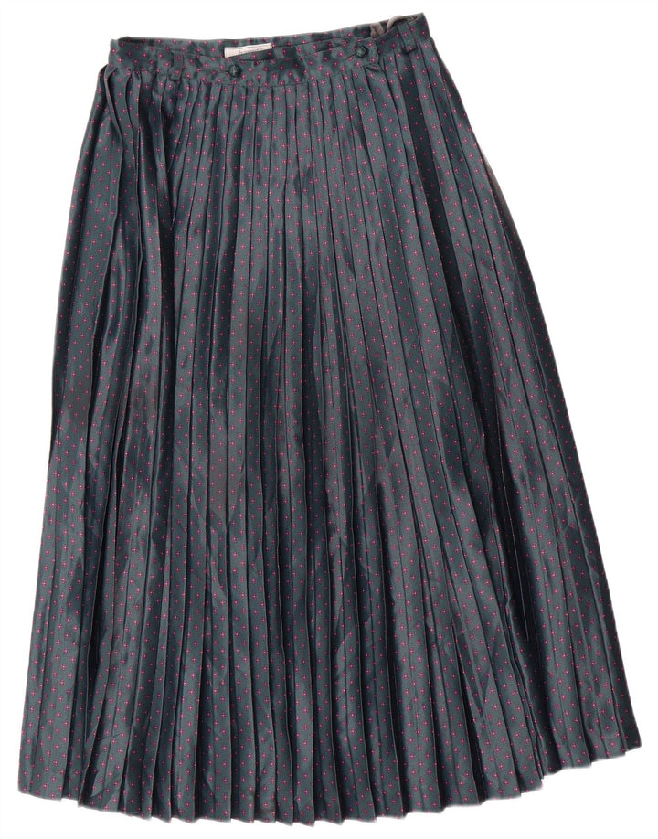 Haupt Womens Knife Pleated Skirt W28 Medium Green Floral