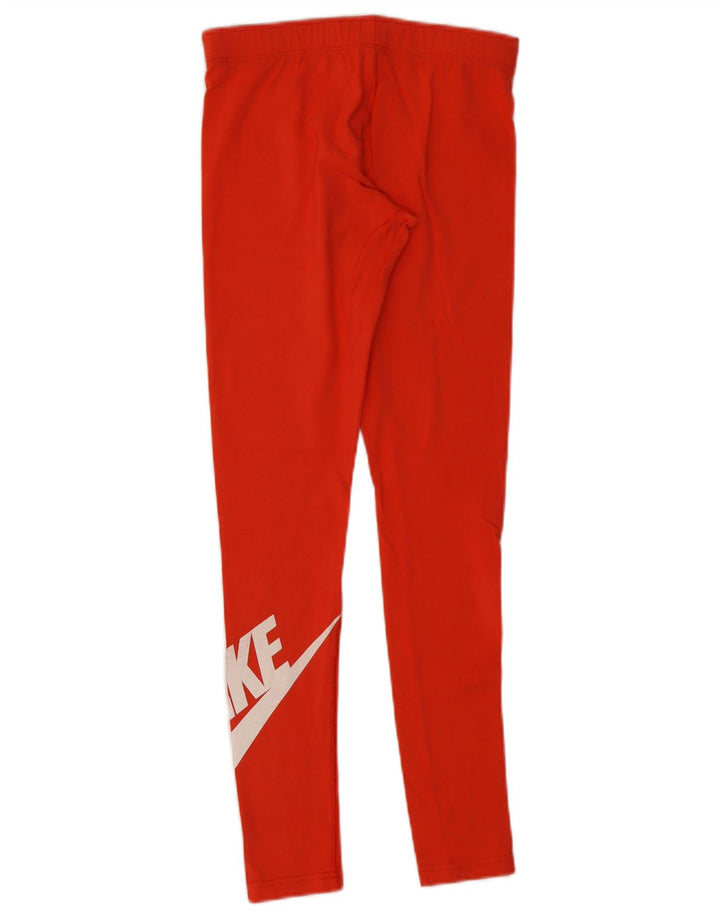 Nike Womens Graphic Leggings UK 8 Small Orange Cotton