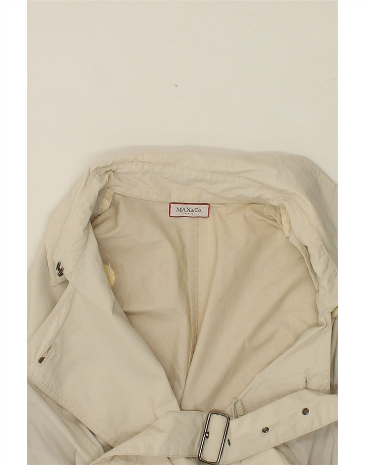 MAX & CO. Womens Trench Coat UK 10 Small Beige Nylon Vintage Max & Co. and Second-Hand Max & Co. from Messina Hembry 