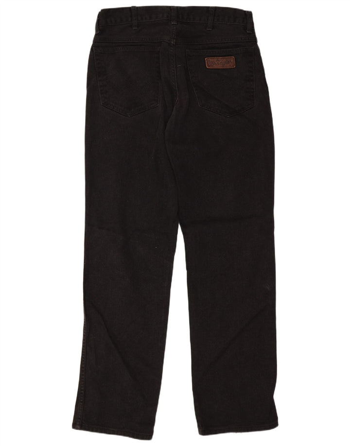 Wrangler Mens Texas Straight Jeans W32 L32 Black Cotton