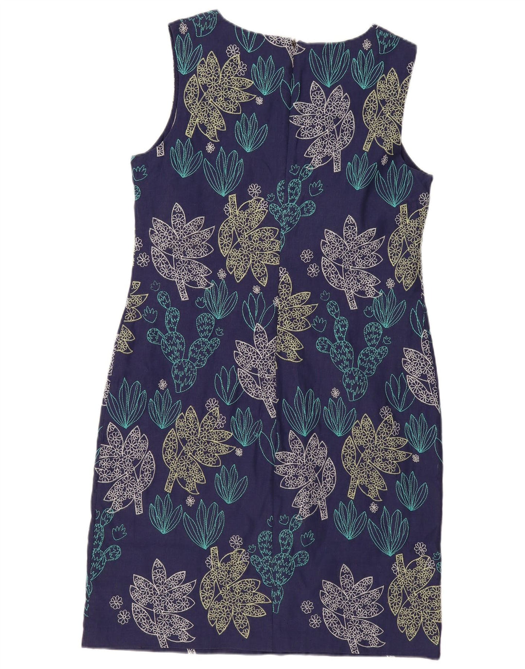 White Stuff Womens Sleeveless Sheath Dress UK 12 Medium Navy Blue Floral