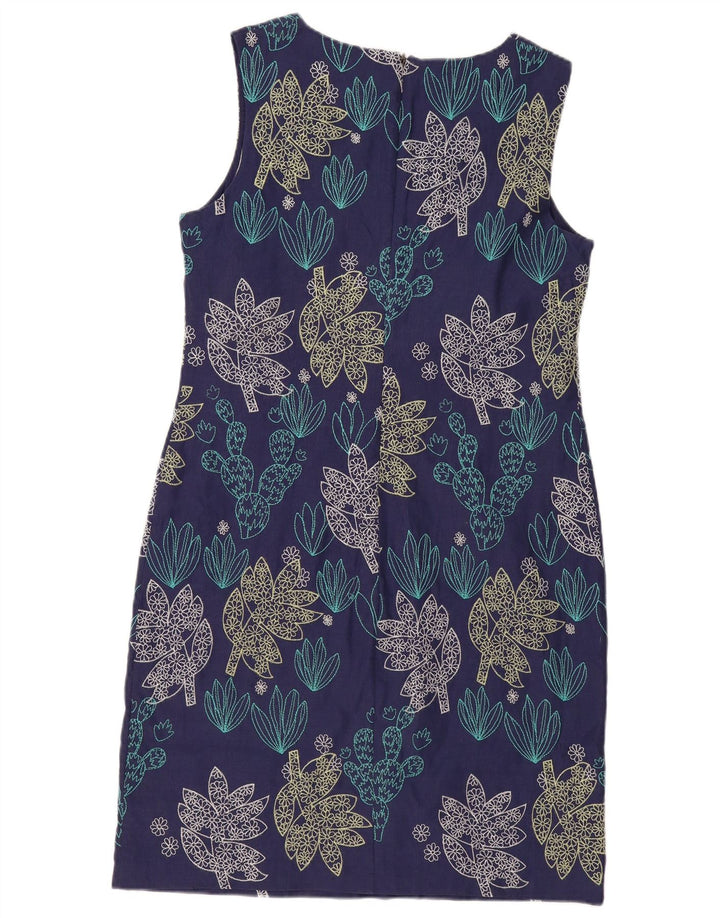 White Stuff Womens Sleeveless Sheath Dress UK 12 Medium Navy Blue Floral