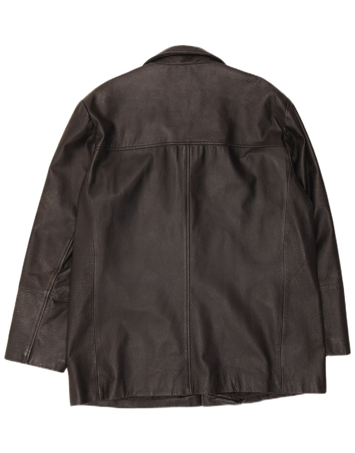 Vintage Mens Leather Jacket UK 40 Large Black Leather