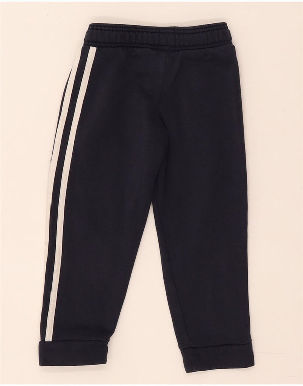 Adidas Boys Tracksuit Trousers Joggers 4-5 Years  Navy Blue Cotton
