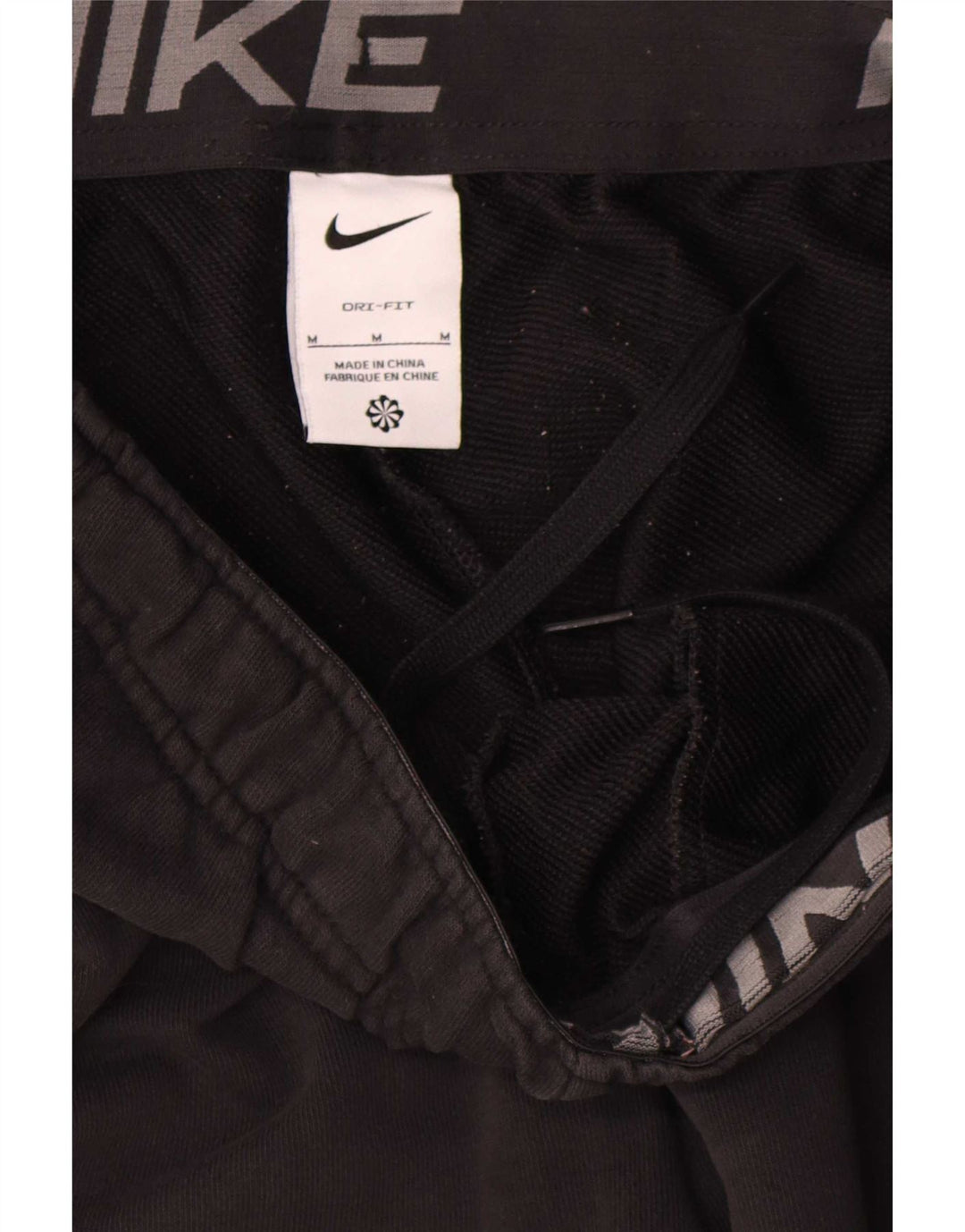 Nike Mens Dri Fit Tracksuit Trousers Joggers Medium Black Cotton