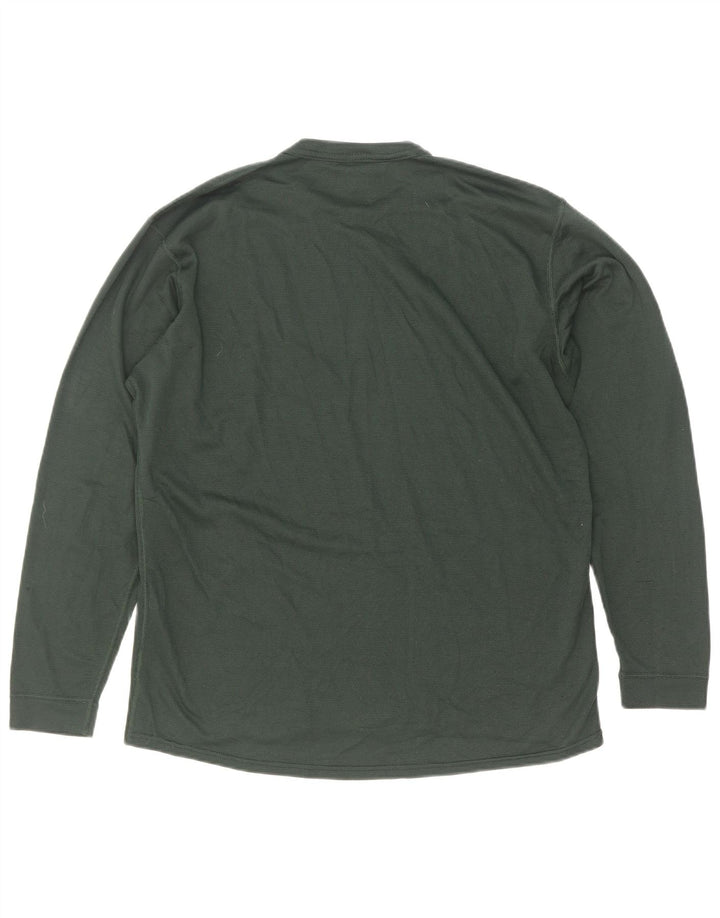 Patagonia Mens Top Long Sleeve Medium Green Polyester