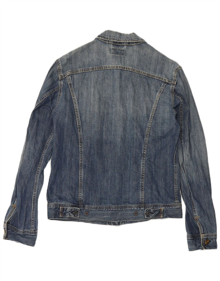 Lee Womens Denim Jacket UK 16 Large Blue Cotton