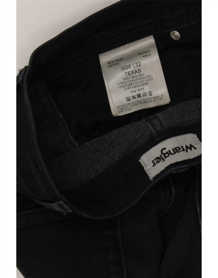 Wrangler Mens Texas Straight Jeans W36 L32 Navy Blue Cotton