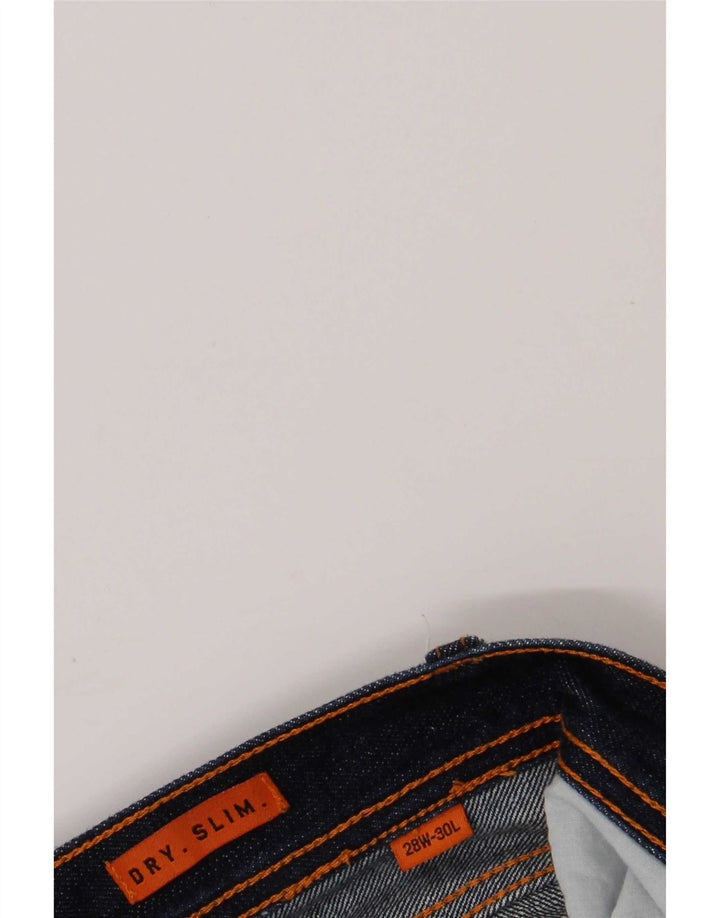Superdry Womens Slim Jeans W28 L30 Navy Blue Cotton