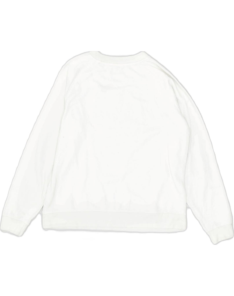 JACK WILLS Womens Graphic Sweatshirt Jumper UK 14 Large White | Vintage | Thrift | Second-Hand | Used Clothing | Messina Hembry 