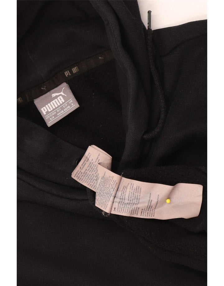 Puma Mens Hoodie Jumper Small Black Cotton