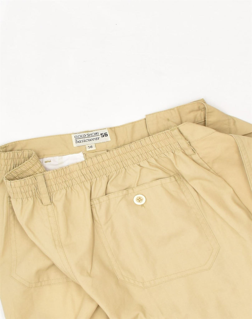 VINTAGE Womens Casual Shorts W34 Large Beige Cotton | Vintage Vintage | Thrift | Second-Hand Vintage | Used Clothing | Messina Hembry 