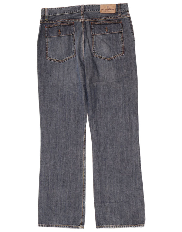 Conte of Florence Mens Straight Jeans IT 52 XL W36 L34 Blue Cotton