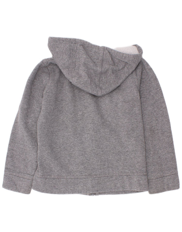 Nike Boys Zip Hoodie Sweater 6-7 Years Large Grey Flecked Cotton