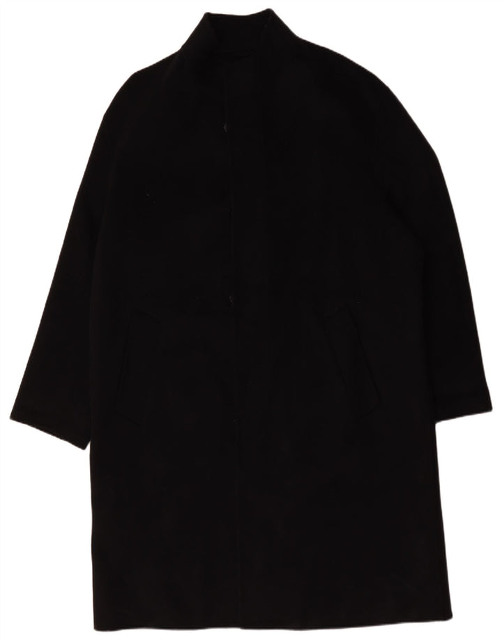 Zara Mens Overcoat UK 44 XL Black Wool
