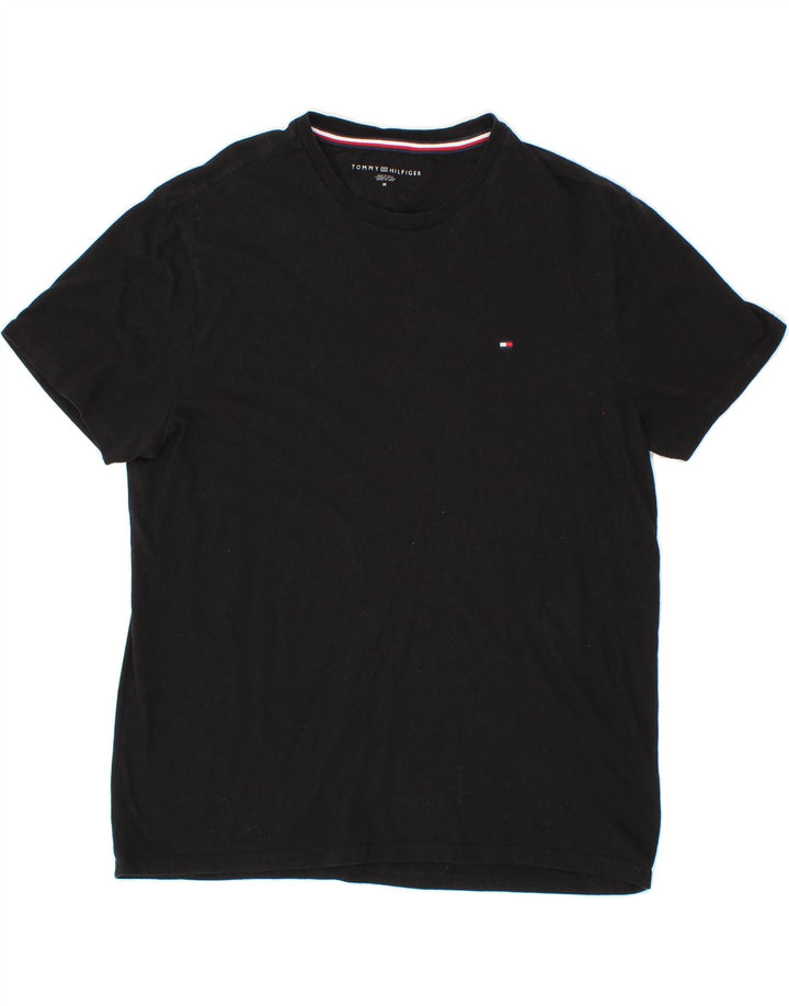 TOMMY HILFIGER Mens T-Shirt Top Medium Black Vintage Tommy Hilfiger and Second-Hand Tommy Hilfiger from Messina Hembry 