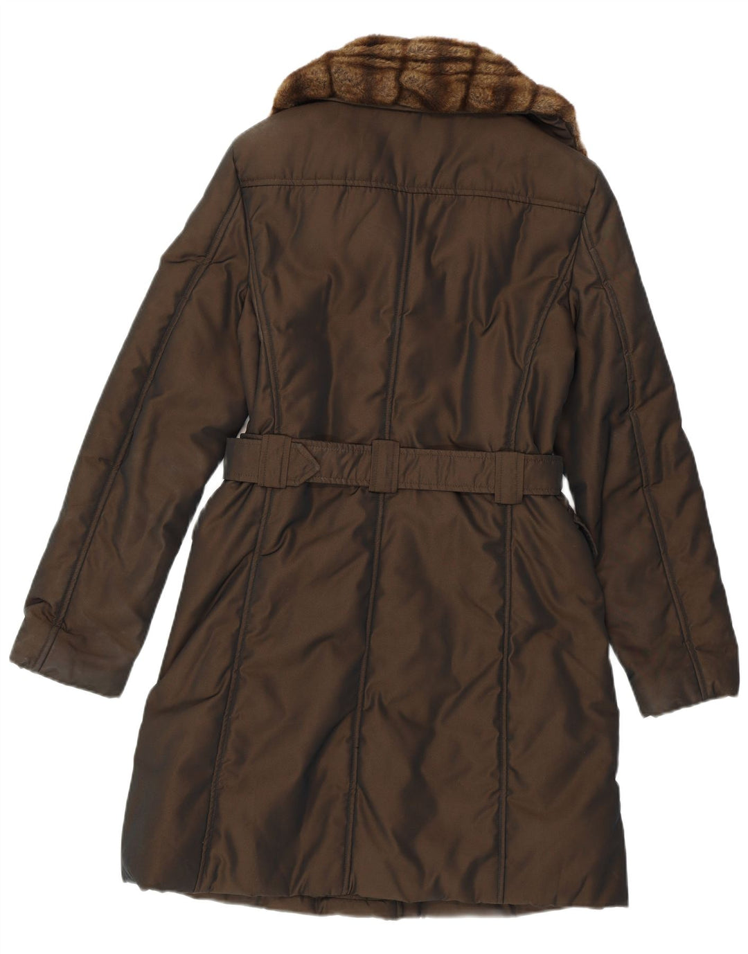 MARELLA Womens Padded Coat UK 12 Medium Brown Polyester