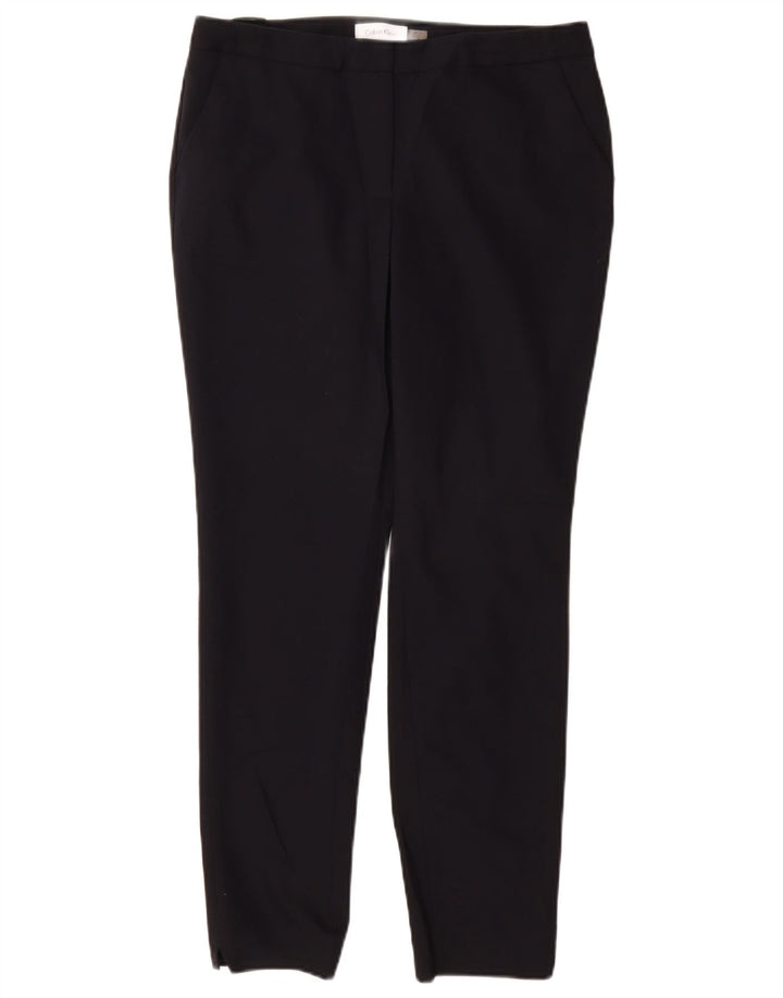 CALVIN KLEIN Womens Slim Chino Trousers US 6 Medium W28 L28 Navy Blue