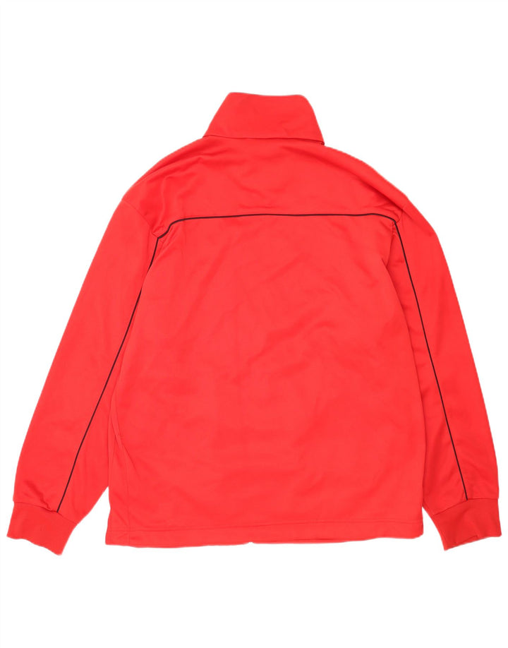 Lotto Mens Tracksuit Top Jacket Large Red Polyester