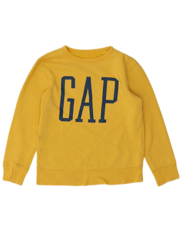 Gap Boys Graphic Sweatshirt Jumper 11-12 Years XL Yellow Cotton