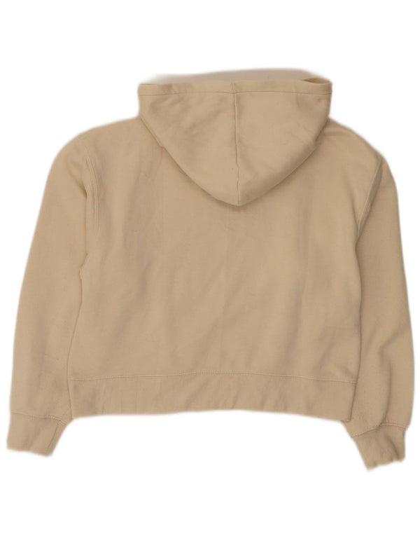 Zara Girls Crop Hoodie Jumper 13-14 Years Beige Polyester