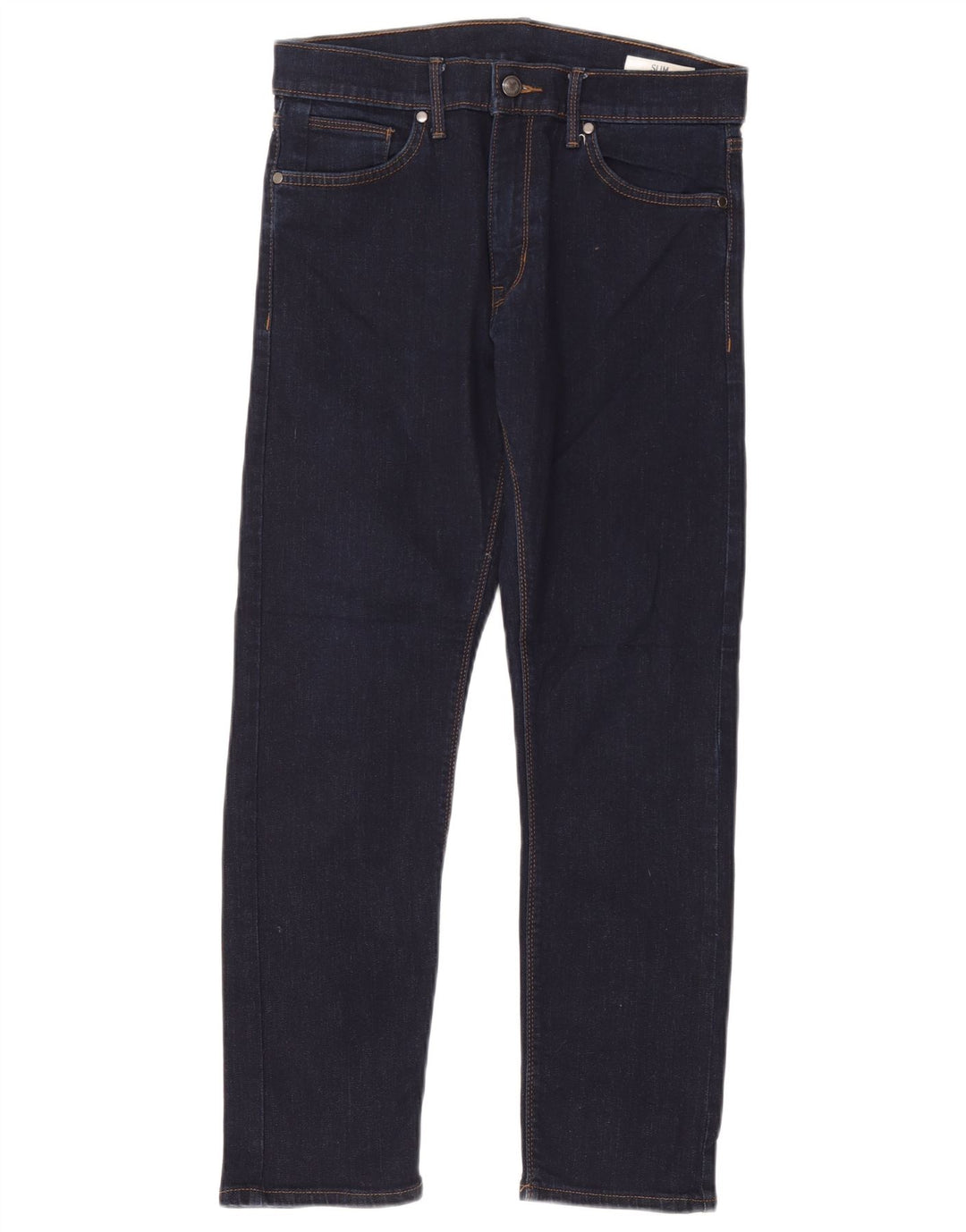 Marks & Spencer Mens Slim Jeans W30 L29 Navy Blue Cotton