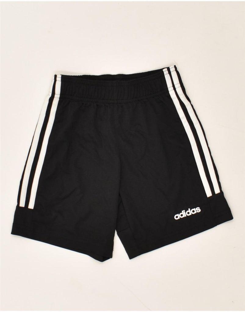 ADIDAS Girls Climalite Sport Shorts 7-8 Years Black Polyester | Vintage Adidas | Thrift | Second-Hand Adidas | Used Clothing | Messina Hembry 