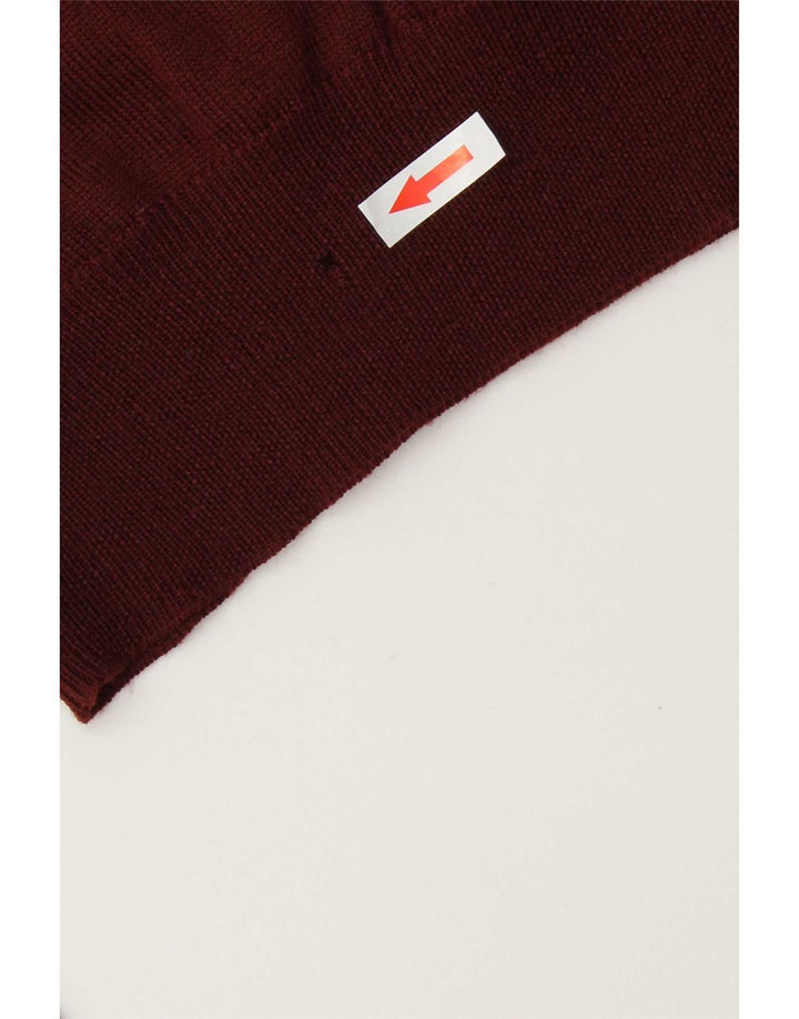 Boggi Mens V-Neck Jumper Sweater Large Burgundy