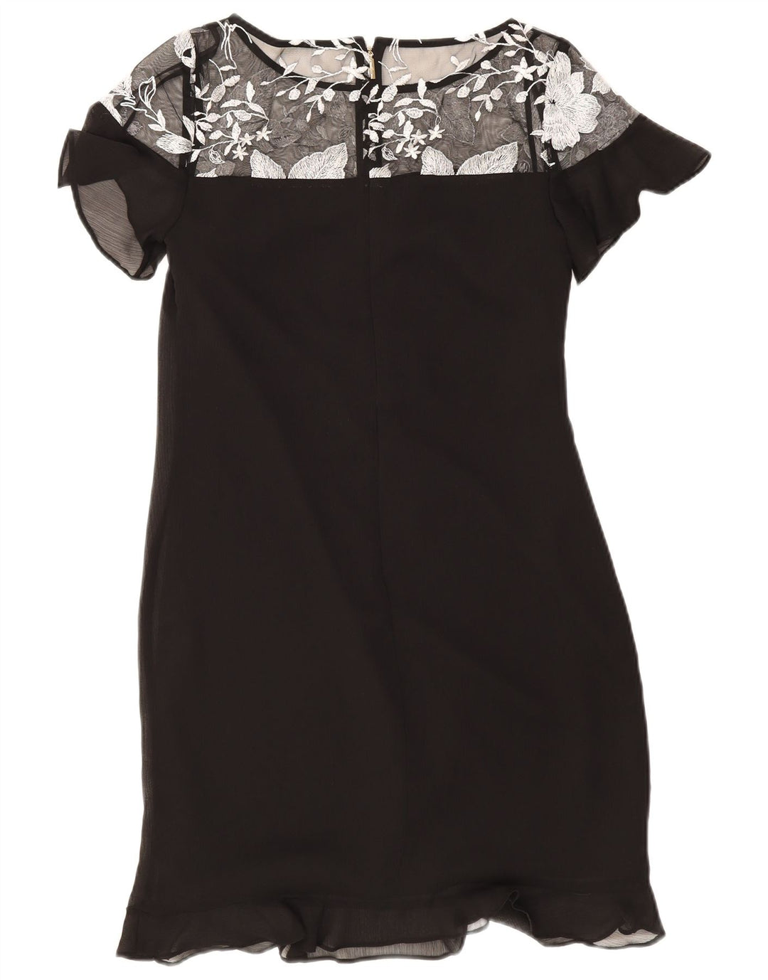 Karl Lagerfeld Womens Sheath Dress US 4 Small Black Floral Polyester