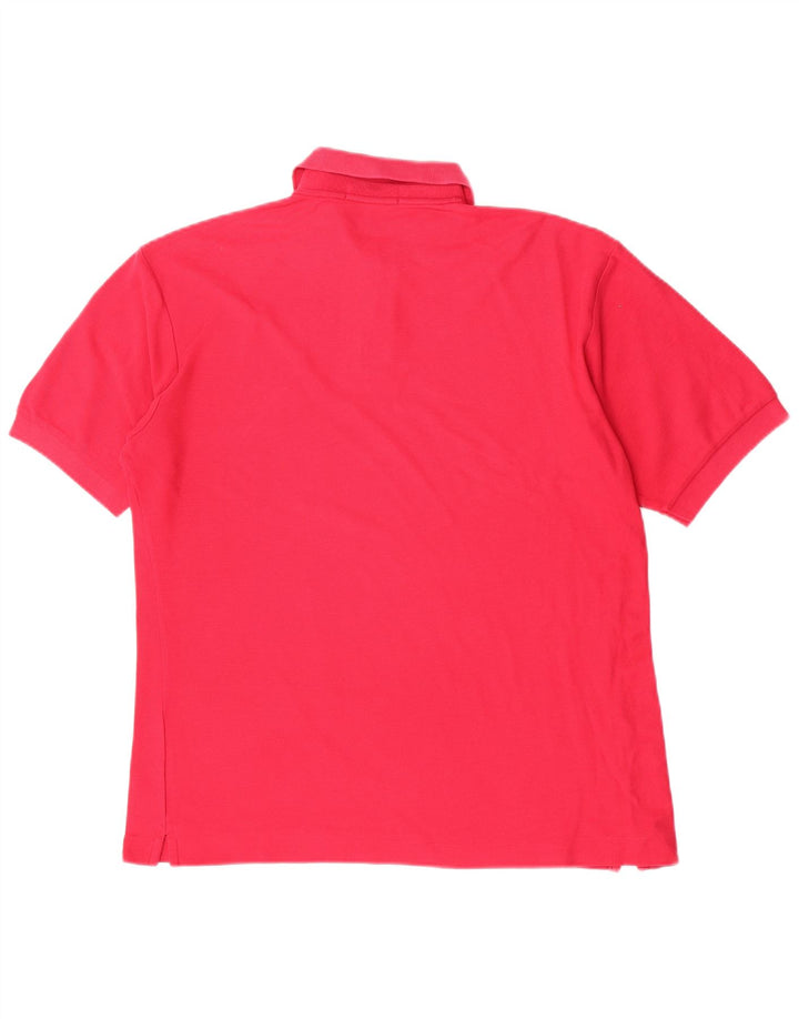 Fila Mens Polo Shirt IT 48 Medium Pink Cotton