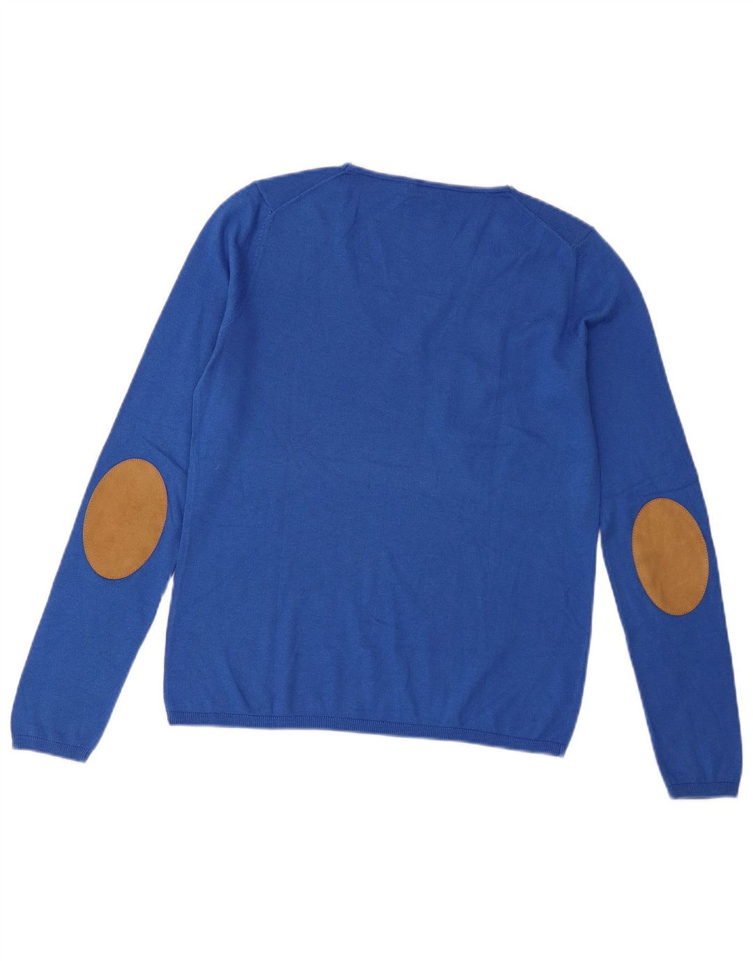 Massimo Dutti Womens V-Neck Jumper Sweater UK 10 Small Blue