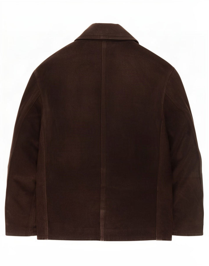 Vintage Mens Suede Jacket UK 36 Small Brown