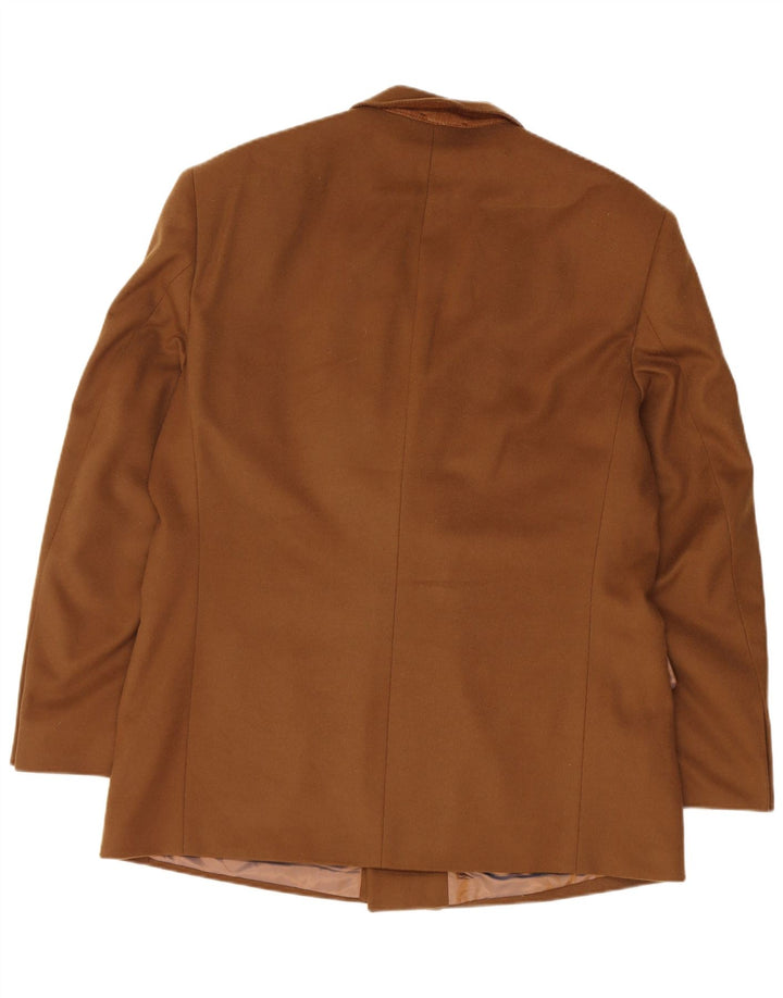 Vintage Mens Double Breasted Blazer Jacket IT 52 XL Brown New Wool
