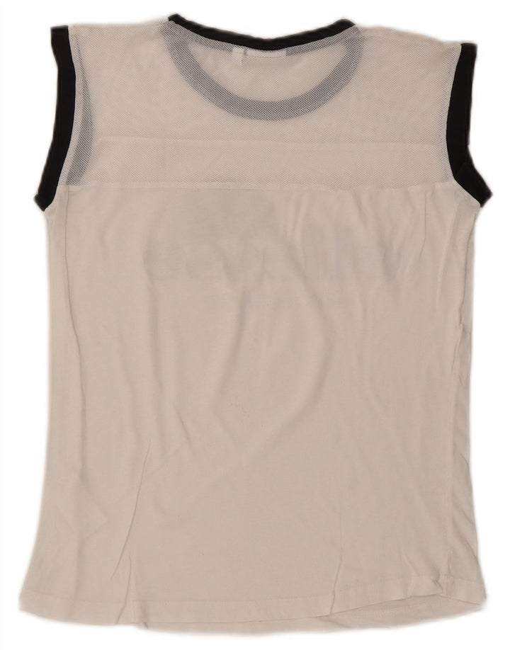 Ellesse Womens Graphic Vest Top UK 10 Small White