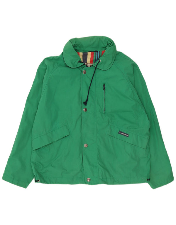 Roy Rogers Mens Windbreaker Jacket UK 40 Large Green Colourblock Cotton