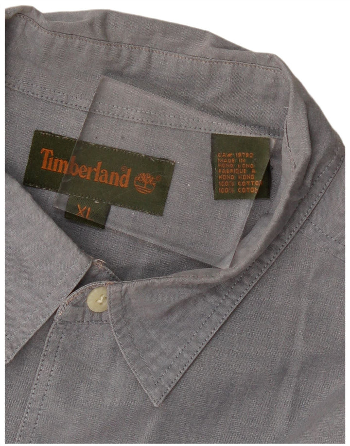 TIMBERLAND Mens Shirt XL Grey Cotton