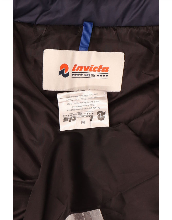 Invicta Womens Hooded Padded Jacket UK 14 Medium Navy Blue Nylon
