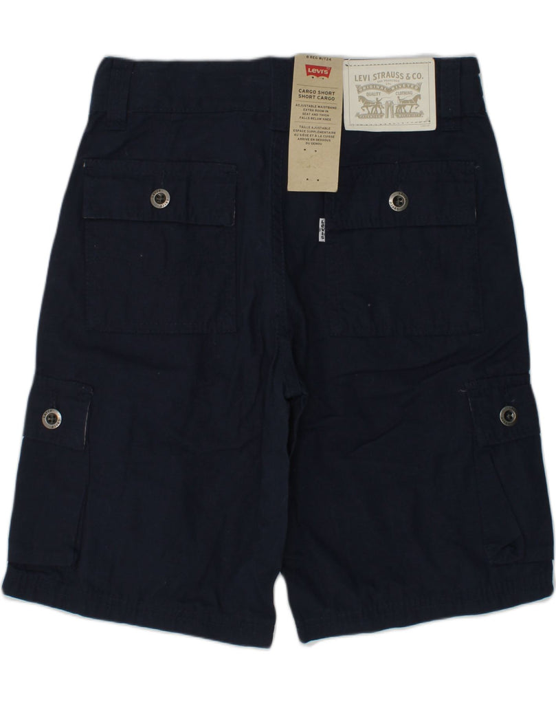 LEVI'S Boys Cargo Shorts 7-8 Years W24 Navy Blue Cotton | Vintage Levi's | Thrift | Second-Hand Levi's | Used Clothing | Messina Hembry 